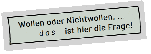 bewegtes gif mit Text: Wollen oder Nichwollen - Wahlgeheimnis